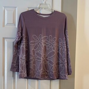 Lavender Floral Long Sleeve Tee